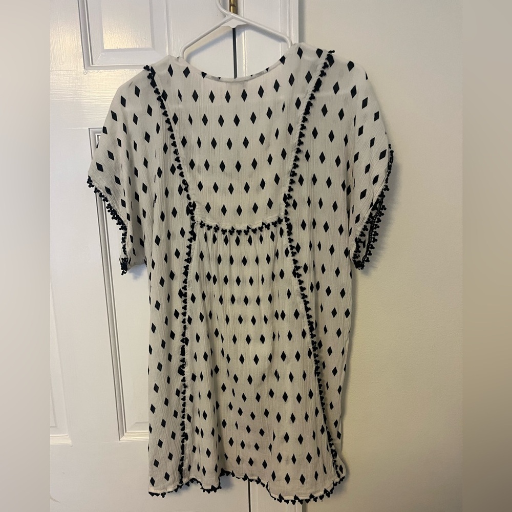 J.Crew blue and white swim cover up